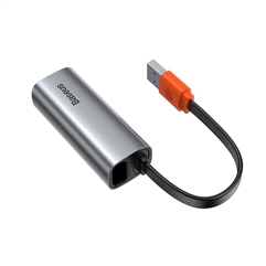 Адаптер Baseus Steel Cannon Series USB A Gigabit LAN  - серый