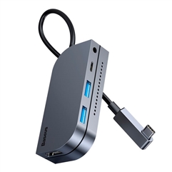 USB-хаб Baseus Bend Angle No.7 Multifunctional Type-C Converter  - серый