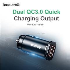 Автомобильно зарядное устройство Baseus Car Charger Dual+USB QuickCharge3 30W