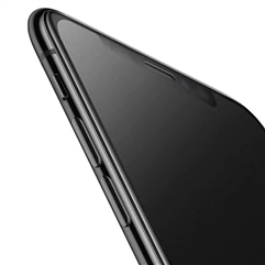 Baseus 0.3mm full-screen curved frosted tempered glass protector для iPhone X-XS  - черный