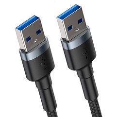 Кабель Baseus cafule Cable USB3.0 Male TO USB3.0 Male 2A 1m  - серый