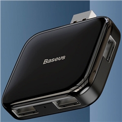 USB-хаб Baseus Fully folded portable 4-in-1 USB HUB  - черный