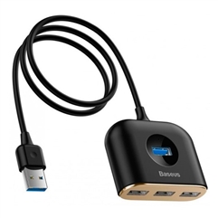 USB-хаб Baseus Square round 4 in 1 (USB3.0 TO USB3.0*1+USB2.0*3)