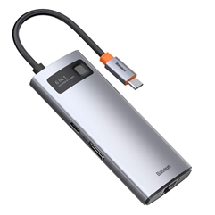 USB-хаб Baseus Metal Gleam Series 6-in-1  - CAHUB-CW0G - Серый