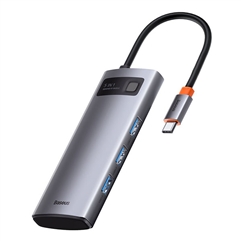 USB Хаб Baseus Metal Gleam Series 5-in-1 CAHUB-CX0G