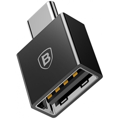 Адаптер-переходник Baseus Exquisite Type-C Male to USB Female CATJQ-B01  - черный